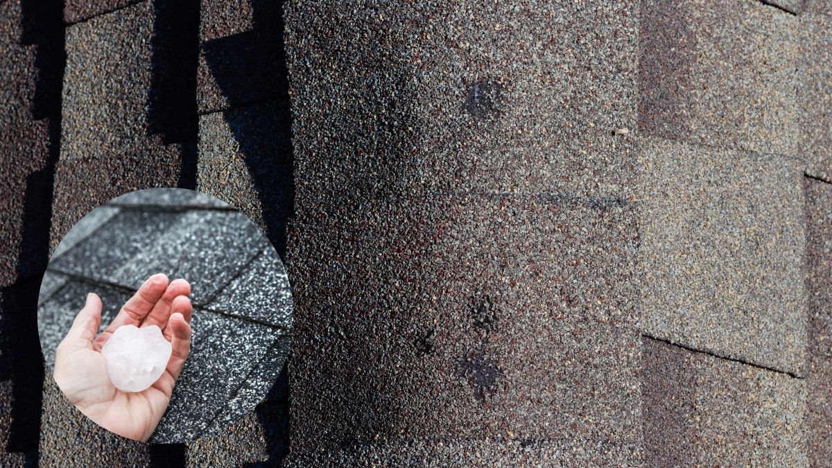 Hail damaged roof