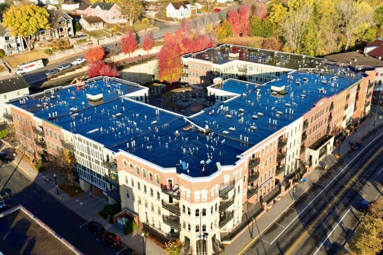 Commercial flat roof replacement project in Stillwater MN
