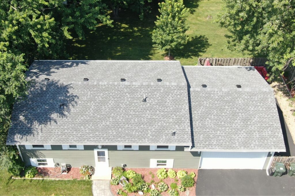 After Aerial Shot of Roof Replacement In Apple Valley, MN. 