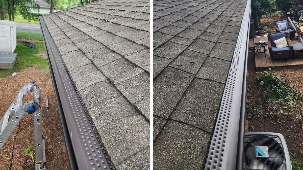 Gutter guard installation on seamless gutters