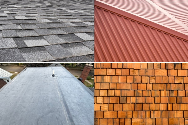 Roof material options for Minneapolis MN Homes: Shingles, Metal, Flat, Cedar