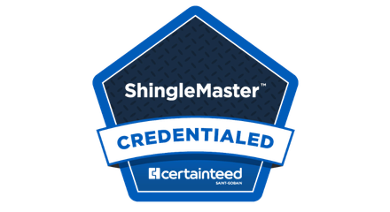 CertainTeed ShingleMaster certified roofing contractor badge
